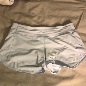 Lululemon speed up shorts 4 inch- size 10- blue
